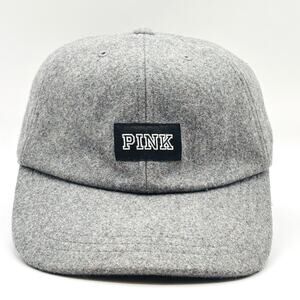 Victoria's Secret PINK Wool Blend Gray Adjustable Hat